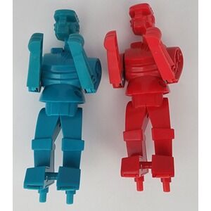Mattel Rock Em Sock Em Robots Replacement Figures Red Blue Good Vintage Parts